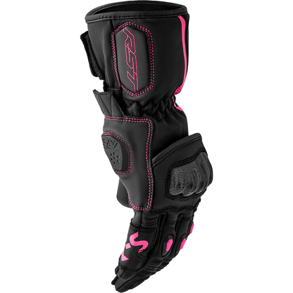 Womens S1 Glove Black/Pink Leather Md