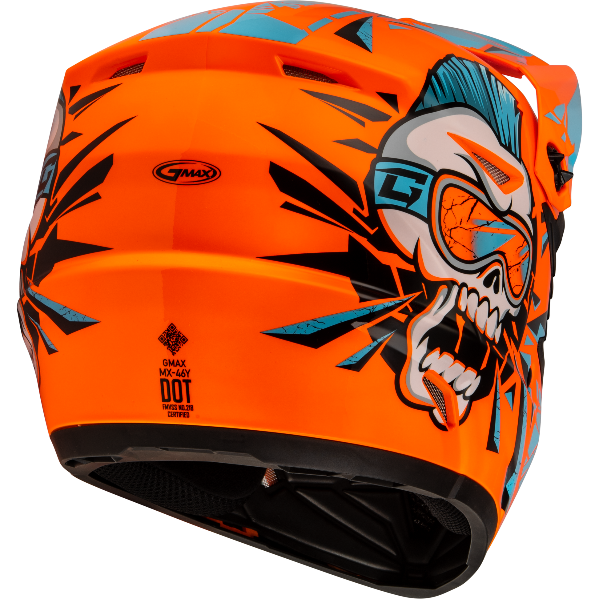 Youth Mx 46y Unstable Helmet Hi Vis Orange/Blue Ym