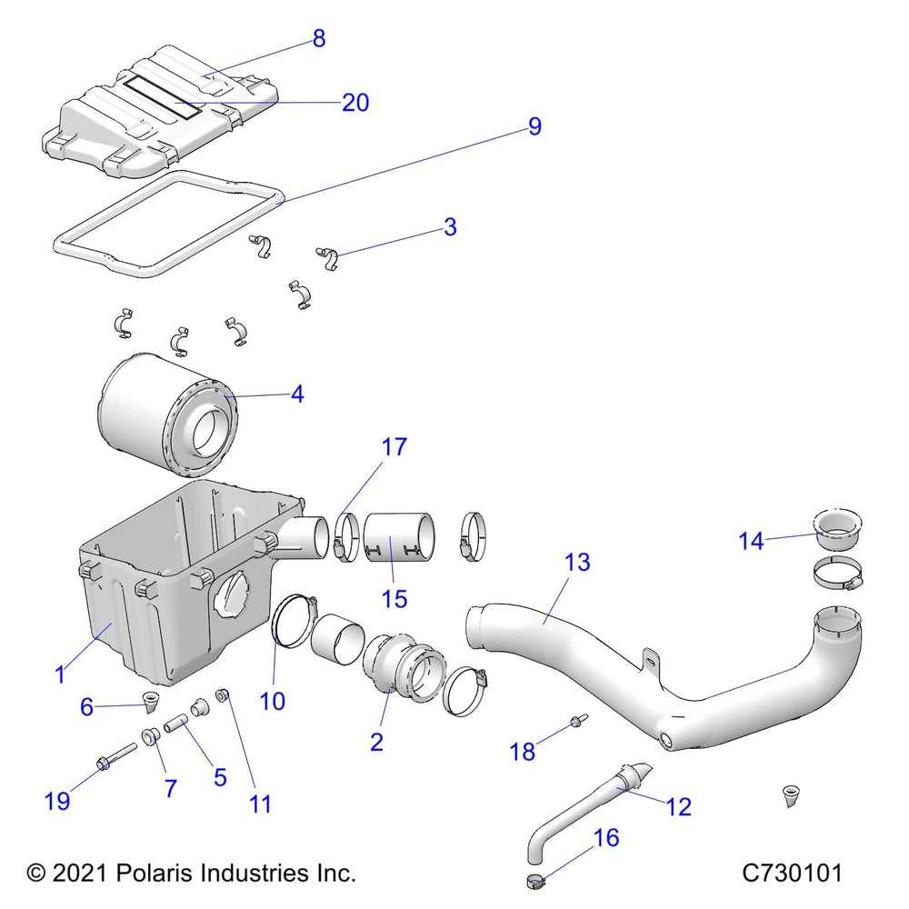 Polaris Off Road Hose Assembly, Breather, Genuine OEM Part 2521911, Qty 1