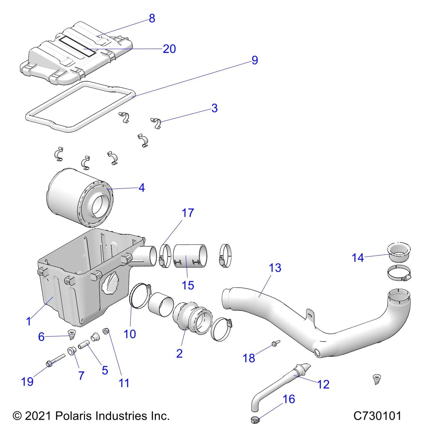 Polaris Off Road Hose Assembly, Breather, Genuine OEM Part 2521911, Qty 1