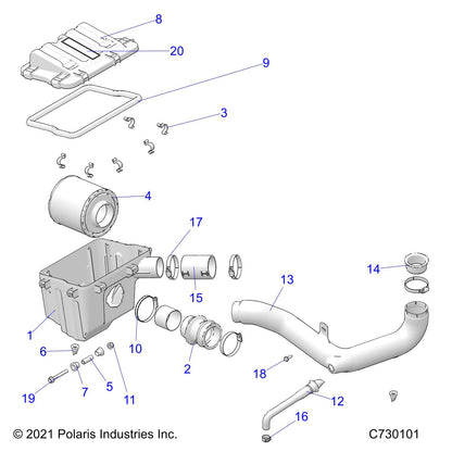 Polaris Off Road Hose Assembly, Breather, Genuine OEM Part 2521911, Qty 1