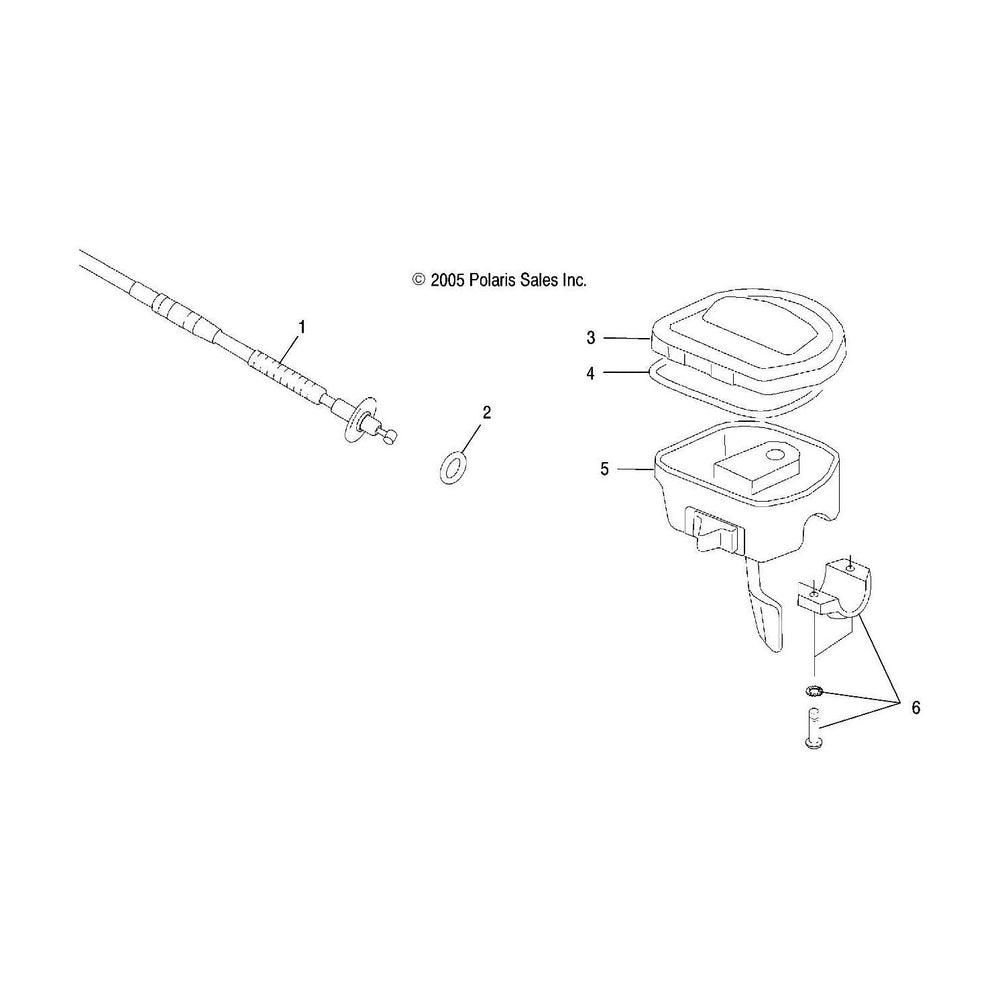 
                      
                        Polaris ATV Throttle Cable, 1/4 Turn, Genuine OEM Part 7081219, Qty 1
                      
                    