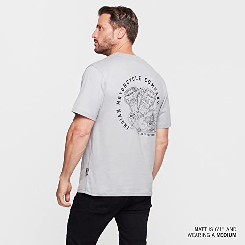 Indian Motorcycle Men's Circle Engine T-Shirt, Gray - 2833272