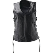 Kuryakyn Leather By River Road Sapphire Leather Vest Black Womens - 2XL