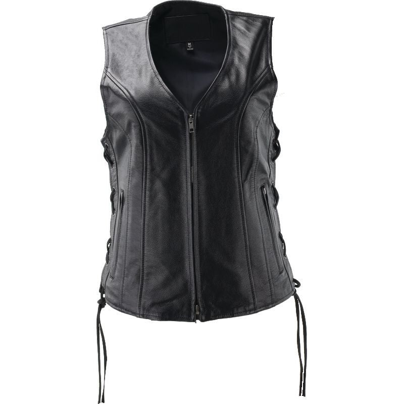 Kuryakyn Leather By River Road Sapphire Leather Vest Black Womens - XL