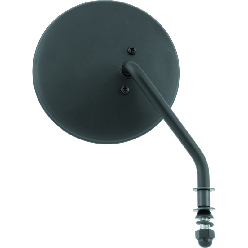 Bikers Choice Black 4 Inch Round Mirror Short Right Universal