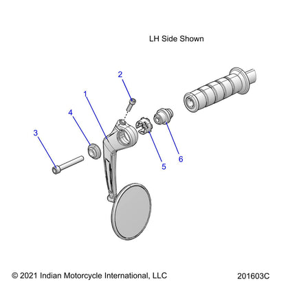 Indian Motorcycle Washer, 28 x 9 x 10, Genuine OEM Part 7557165, Qty 1