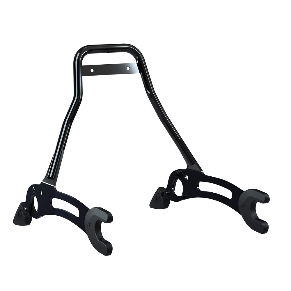Indian Motorcycle Sissy Bar Low Profile for Passenger, Gloss Black, Fits Specific Chief, Chieftain, Pursuit, Challenger, Roadmaster, Springfield Models and More, Quick Release Technology - 2884619-266