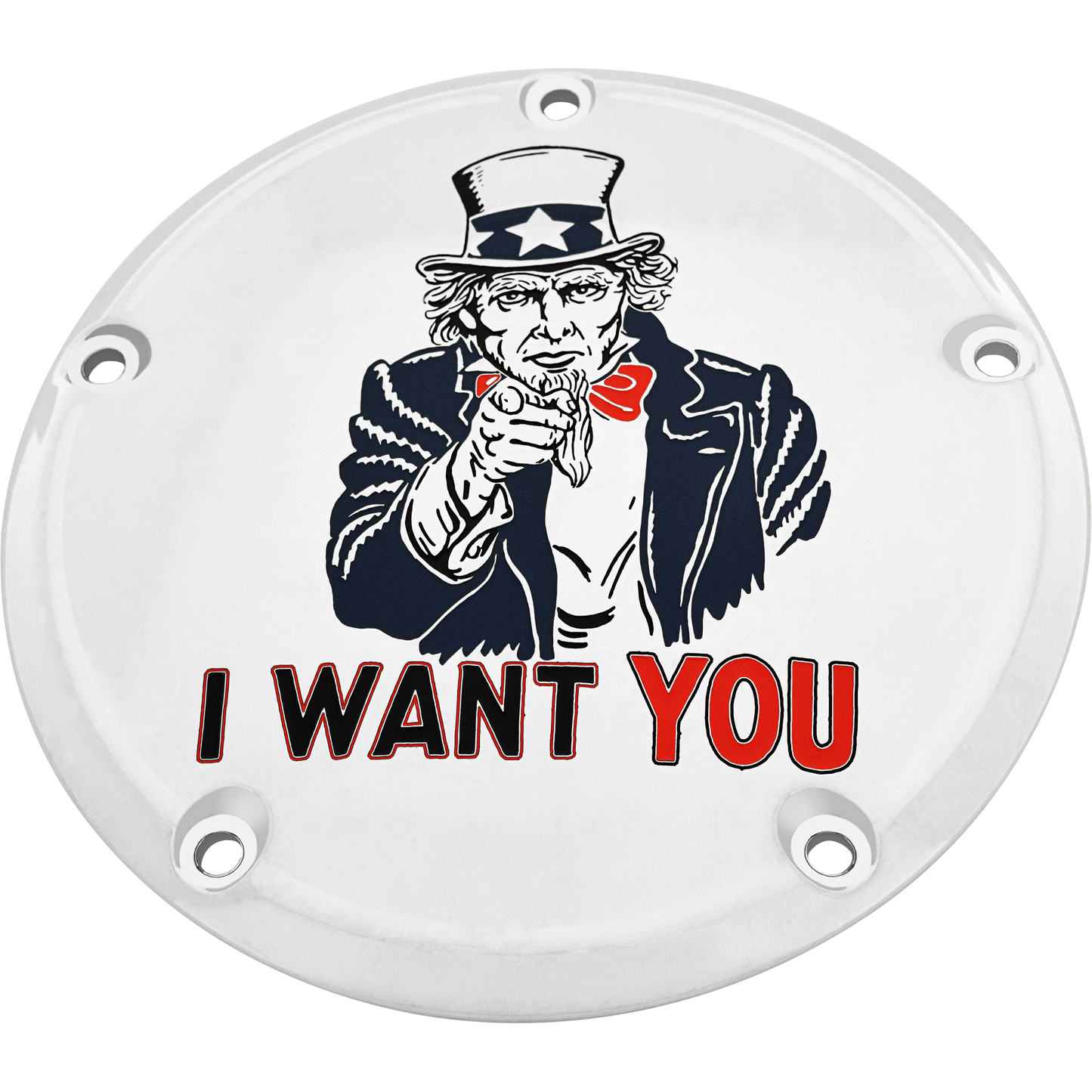 6   M8 Softail Derby Cover Uncle Sam Chrome