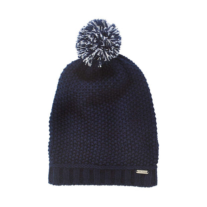 Polaris ATV Women's Seed Stitch Beanie with Pom Pom Navy