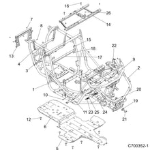 Polaris RZR Washer, 22 x 13 x 3, Genuine OEM Part 7557160, Qty 1