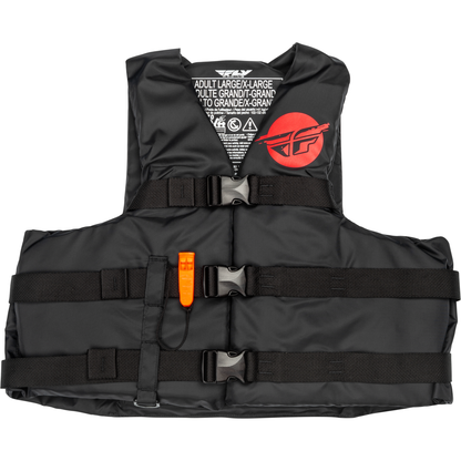 Nylon Flotation Vest Black/Red 3x