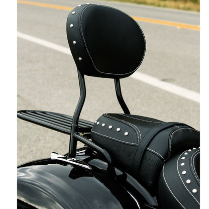 Indian Genuine Leather Passenger Backrest Pad Black With Studs - 2879666-02