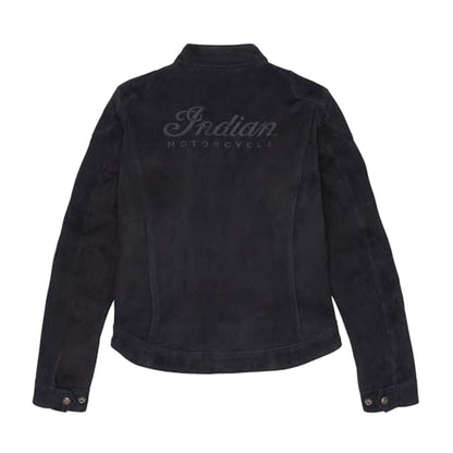 Indian Motorcycle Women's Cleveland Suede Jacket, Black - M - 283337103
