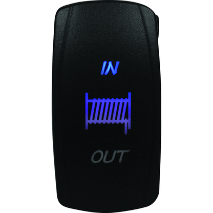 DragonFire Racing Lighted Switch Winch In/Out Blue