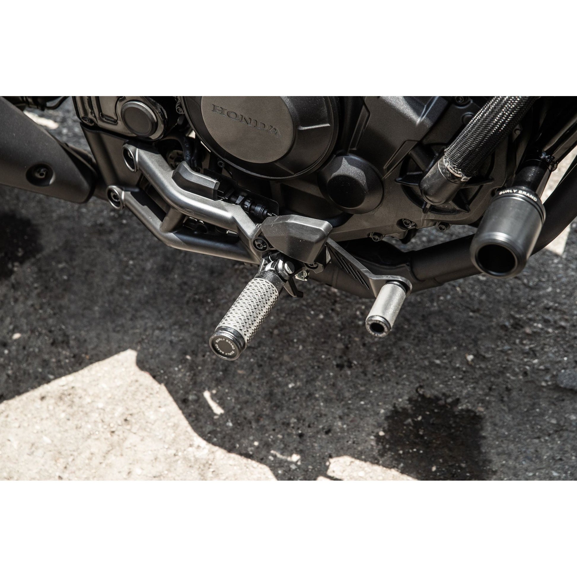 Slash Cut Foot Pegs Black