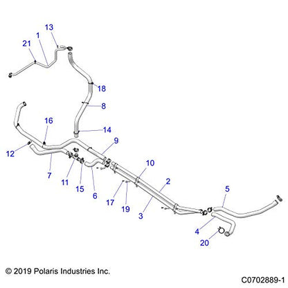 Polaris RZR TUBE-COOLANT,HT LOWER, Genuine OEM Part 5141927, Qty 1