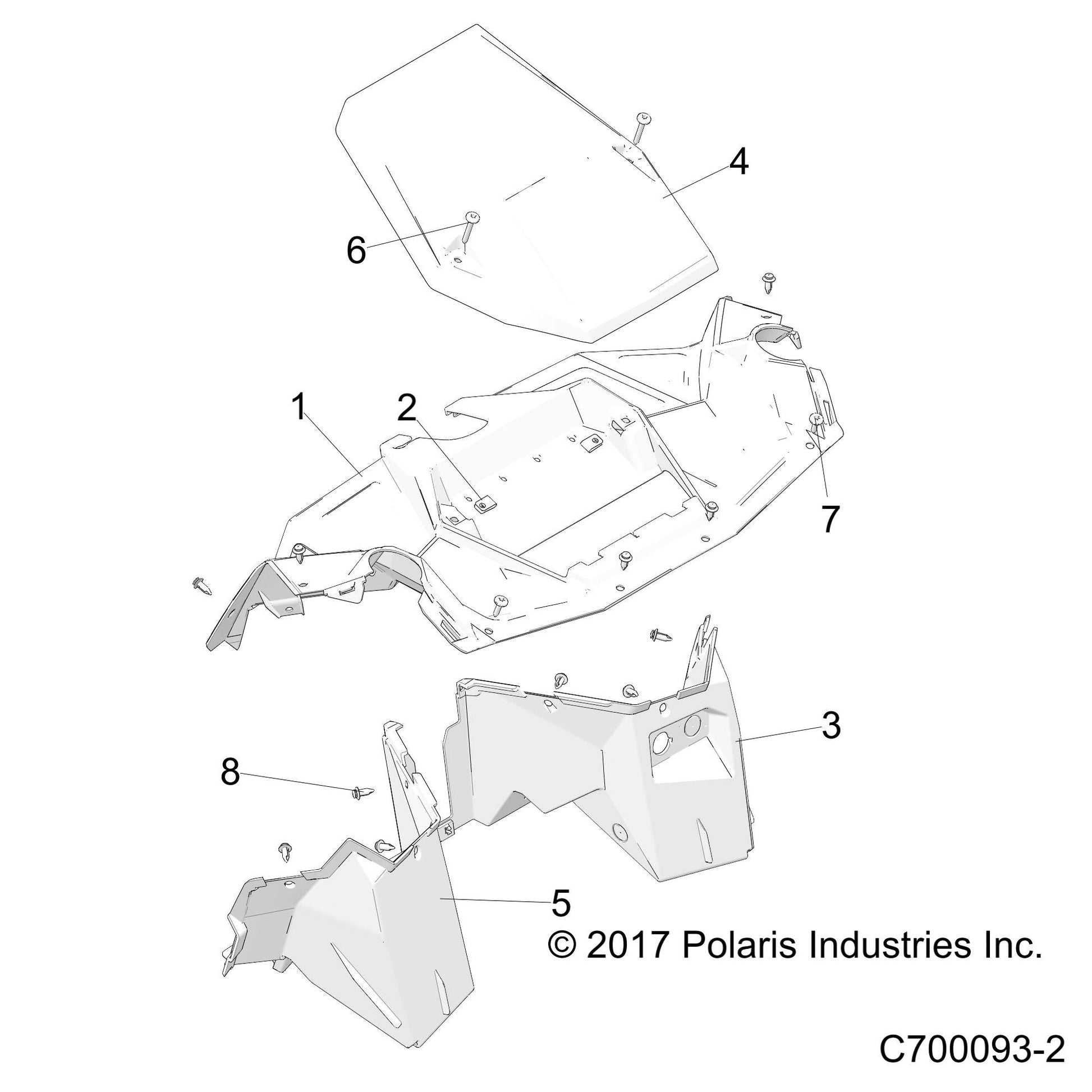 Polaris RZR IP Panel, Lower, Left, Black, Genuine OEM Part 5453965-070, Qty 1