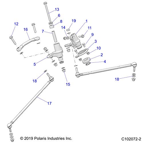 Polaris ATV Steering Idler, Right, Machined, Genuine OEM Part 5142901, Qty 1