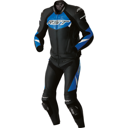 Tractech Evo D3o Jacket Blk/Blue Leather Lg