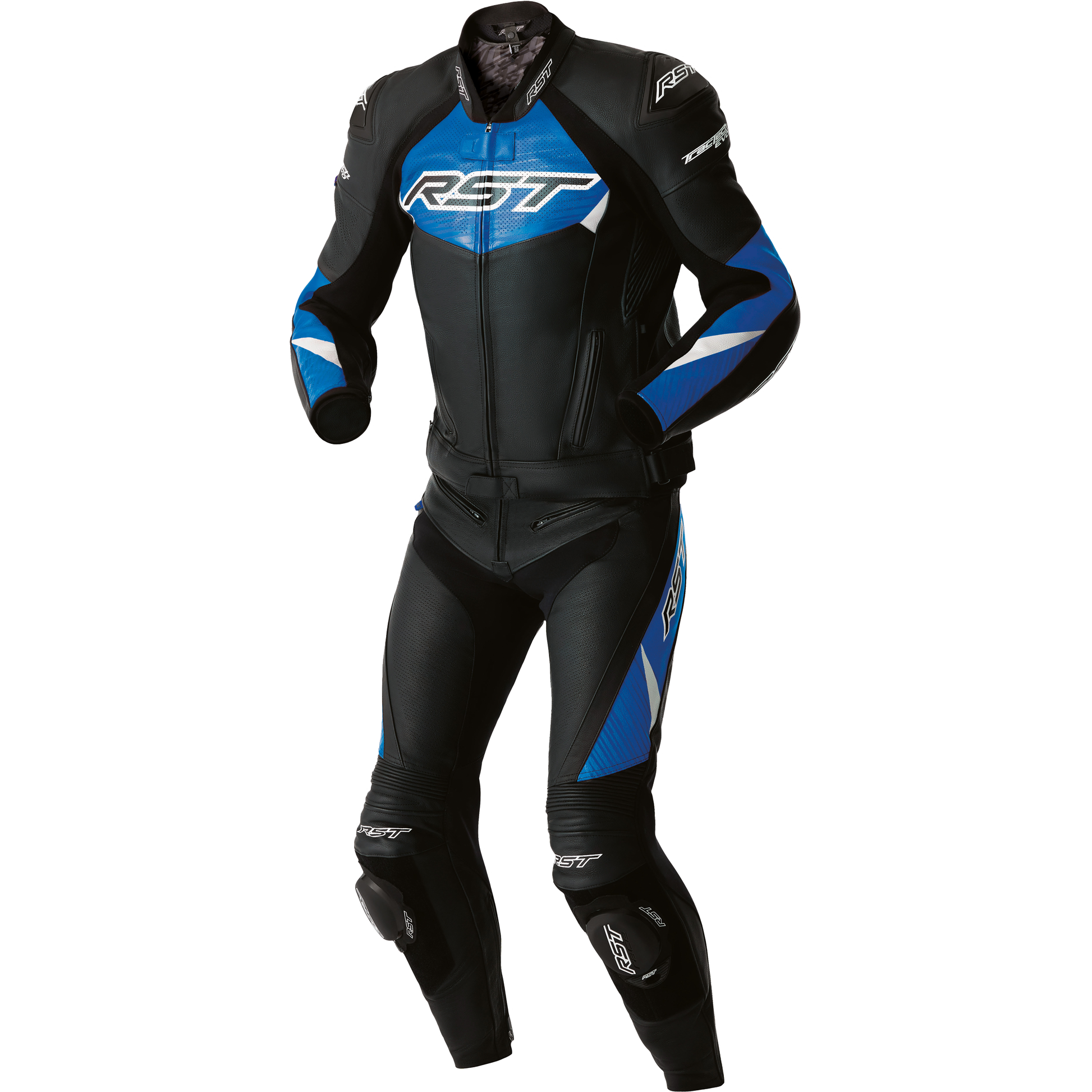 Tractech Evo D3o Jacket Blk/Blue Leather Sm