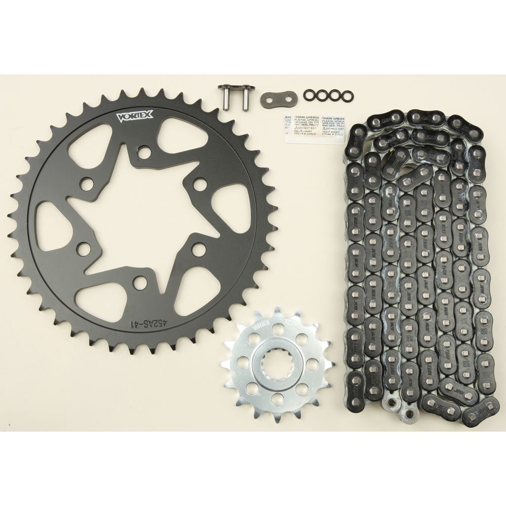Sprocket/Chain Kit Stl/Stl 16/41t Sil Rx3 520 114l Blk
