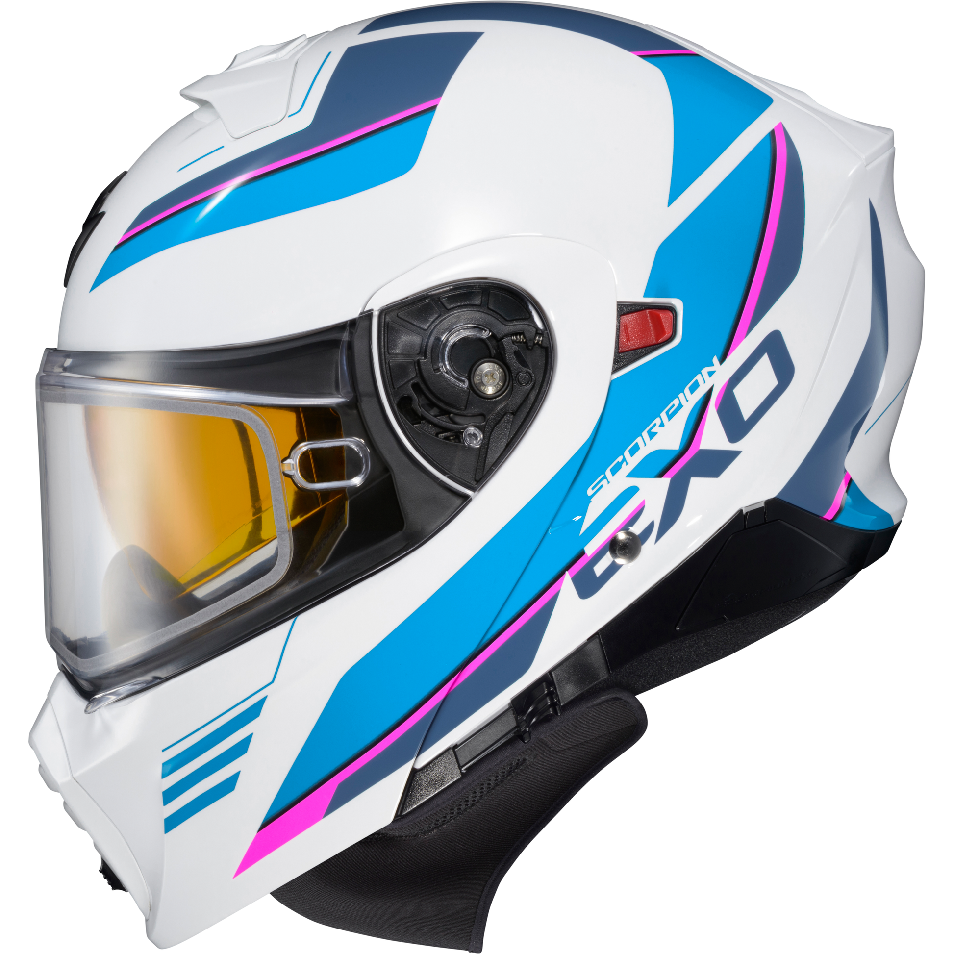 Exo Gt930 Cold Weather Helmet Modulus Wht/Blu Lg (Dual Pane)