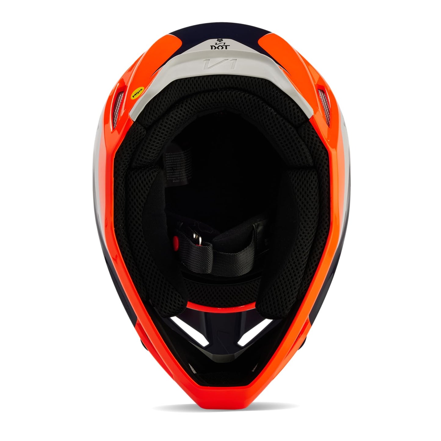 Fox Racing V1 MOTOCROSS HELMET, NITRO FLO ORANGE, Large