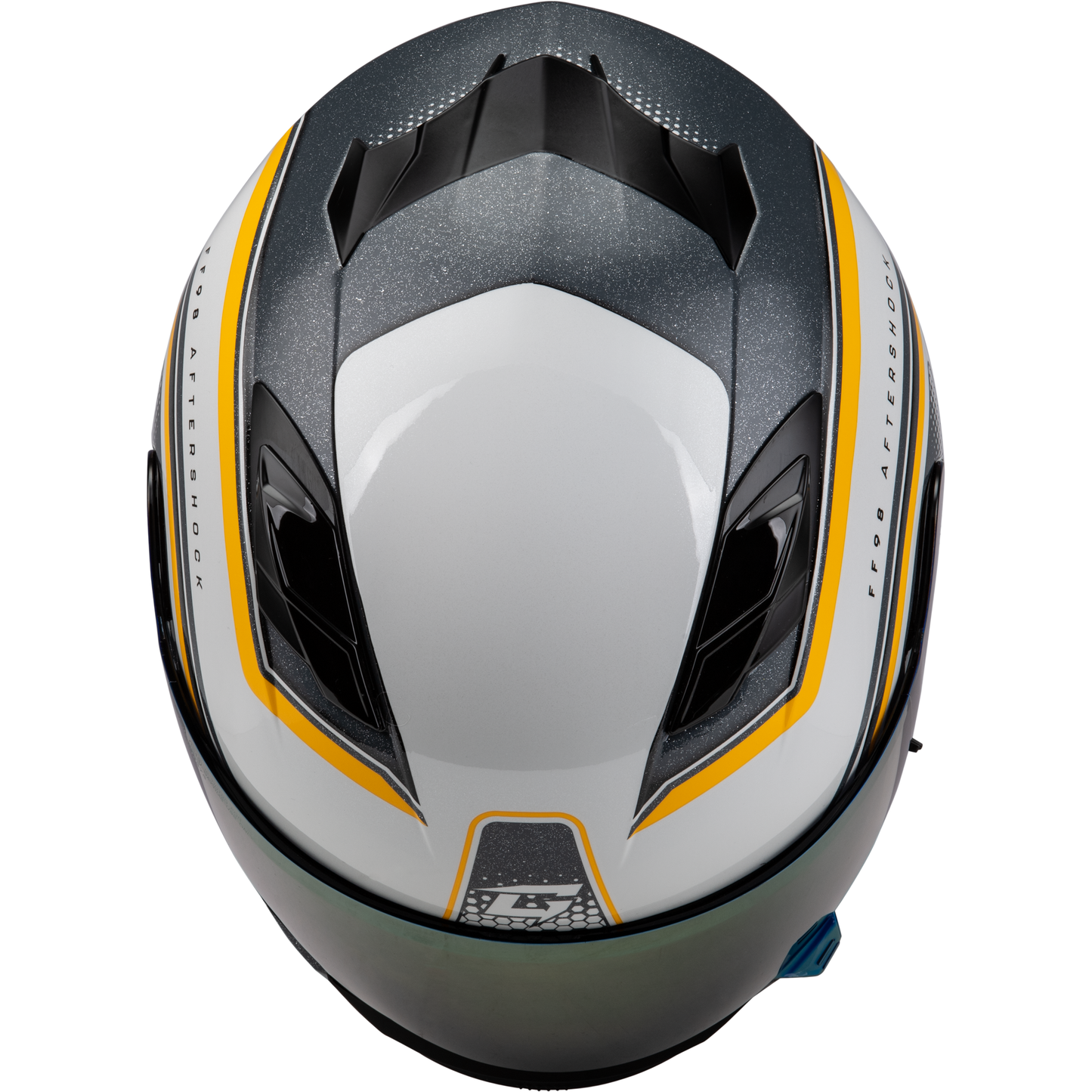 Ff 98 Aftershock Helmet White/Metallic Silver 2x