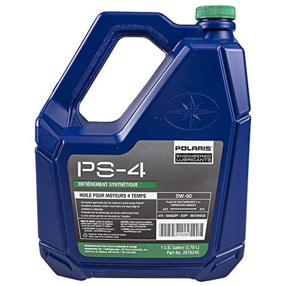 Polaris 1 Gallon PS-4 Full Synthetic 5W-50 All-Season Engine Oil, 4-Stroke Engines - 2876245