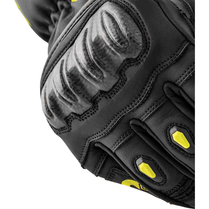 S1 Glove Blk/Flo Yel Leather Sm