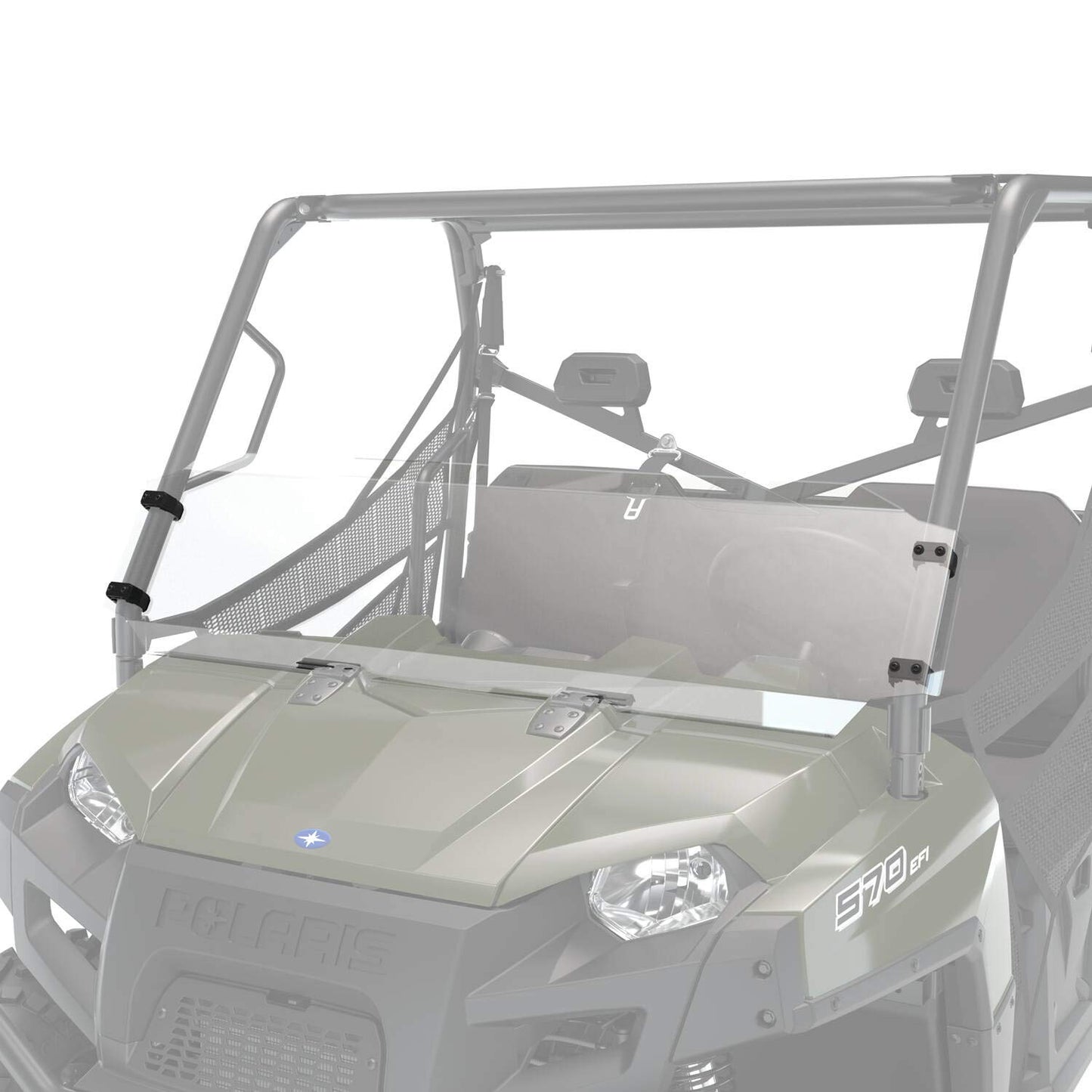 Polaris Off Road Lock & Ride Half Windshield - Poly