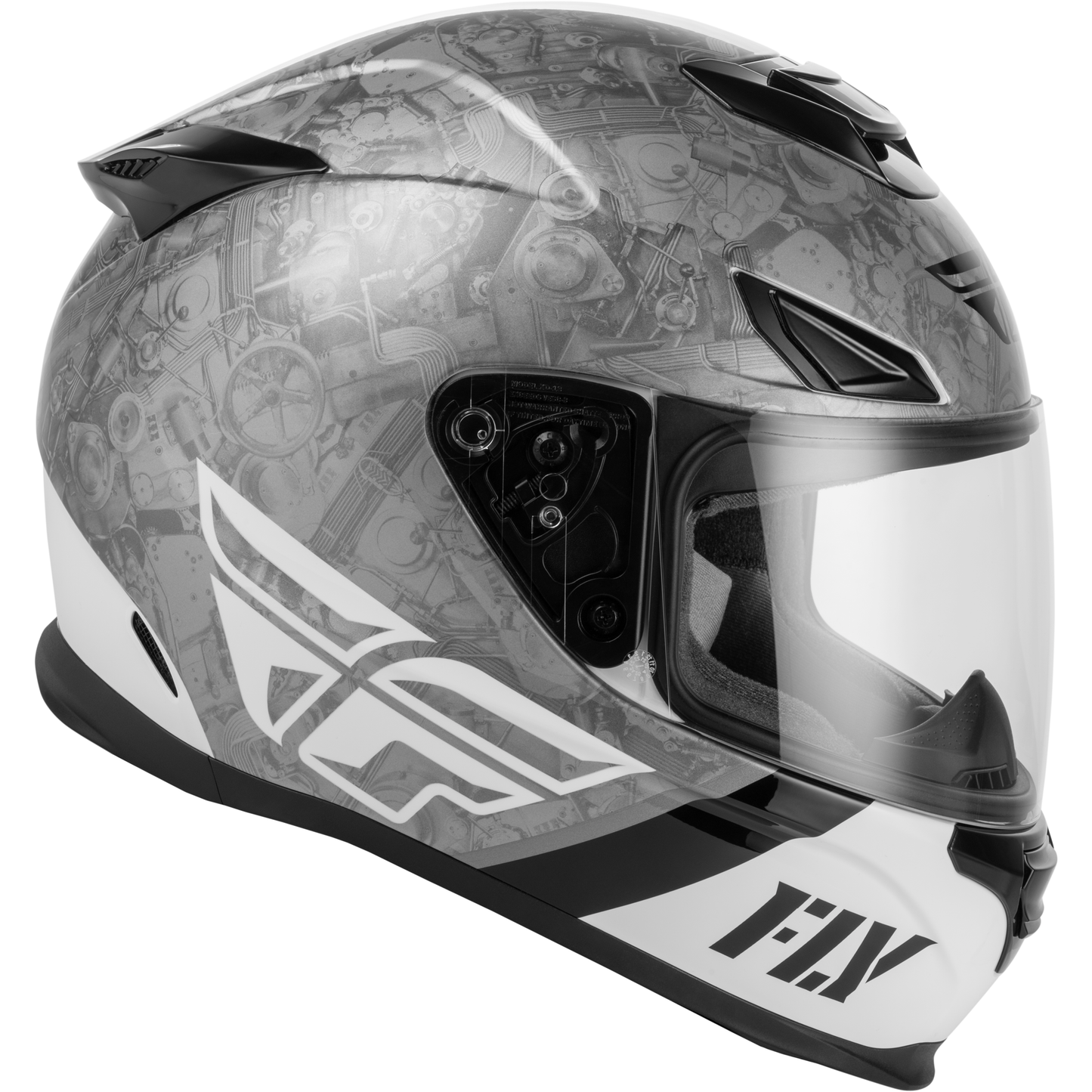 Sentinel Mech Helmet Black/White/Grey Lg