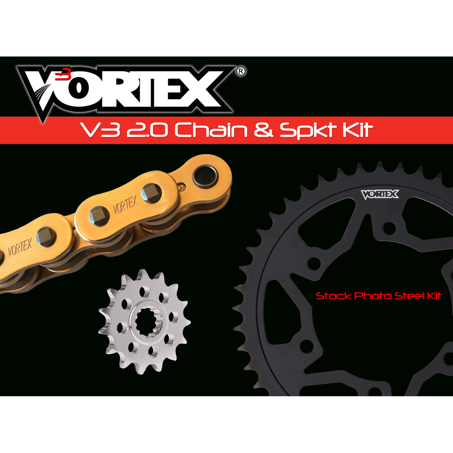 Sprocket/Chain Kit Stl/Stl 15/45t Sil Rx3 520 110l Gld