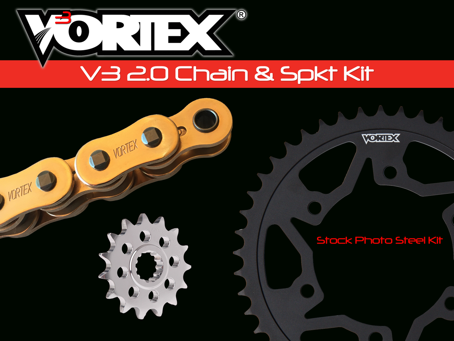 Sprocket/Chain Kit Stl/Stl 15/47t Sil Rx3 520 112l Gld
