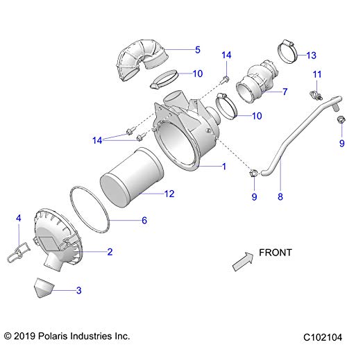 Polaris ATV Narrow Band Clamp, 23-50 mm, Genuine OEM Part 7082627, Qty 1