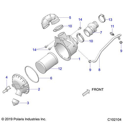 Polaris ATV Narrow Band Clamp, 23-50 mm, Genuine OEM Part 7082627, Qty 1