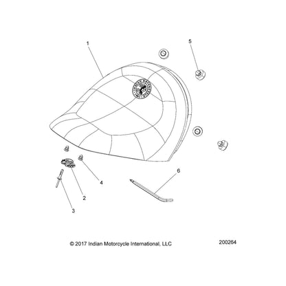 Indian Motorcycle Drive Seat Assembly, Lower, Brown, Genuine OEM Part 2687680-LNA, Qty 1