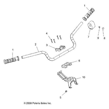 Polaris ATV Control Assembly, Left, Hi/Lo/Off, Genuine OEM Part 2010340, Qty 1
