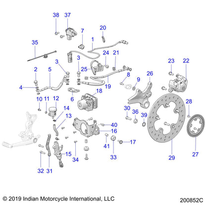 Indian Motorcycle Banjo Switch, 10 mm x 1.0 mm, Genuine OEM Part 1913090, Qty 1