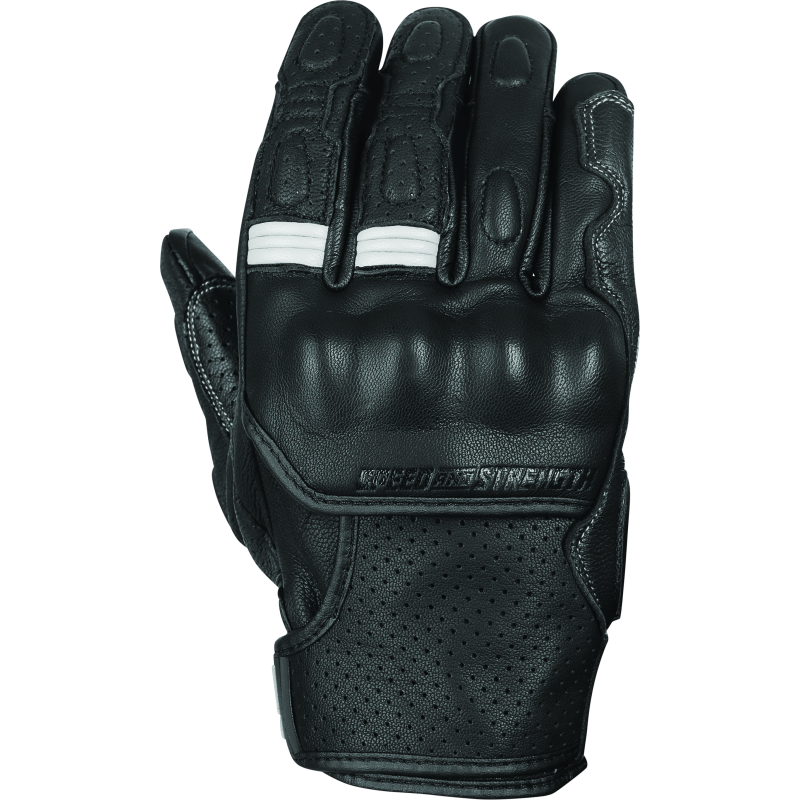 Speed and Strength Twist of Fate Leather Gloves Black/White - Medium