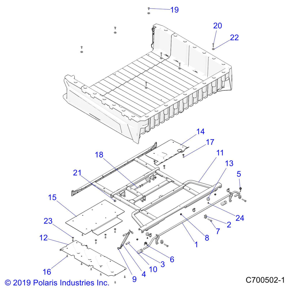 
                      
                        Polaris Off Road Cargo Box Shield, Genuine OEM Part 5267330, Qty 1
                      
                    