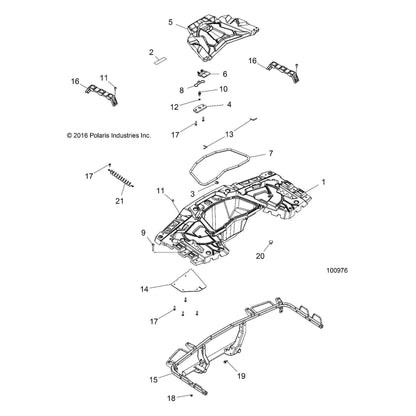 Polaris ATV Rack Extender, Titanium Metallic, Genuine OEM Part 5633722-632, Qty 1