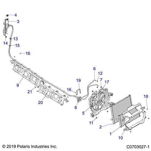 Polaris RZR TRAY-ROUTING,MID,SUB CONSOLE, Genuine OEM Part 5454910, Qty 1