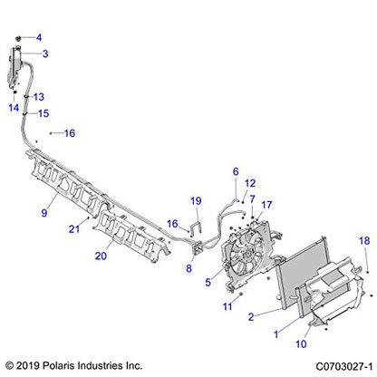 Polaris RZR TRAY-ROUTING,MID,SUB CONSOLE, Genuine OEM Part 5454910, Qty 1