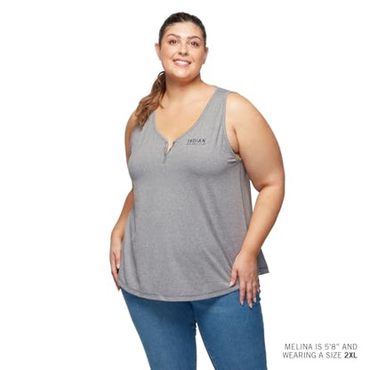 Indian Motorcycle Women's Athlete Logo Print Tank, Gray - S - 286479202