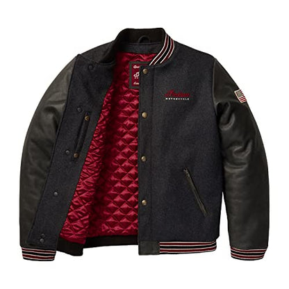 Indian Motorcycle Men's Varsity 2 Gray Jacket