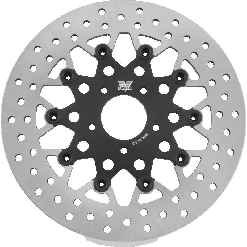 Twin Power 08-13 FLH FLT 08-16 FLHR 06-17 Dyna Front 11.8 Floating Rotor Mesh Black