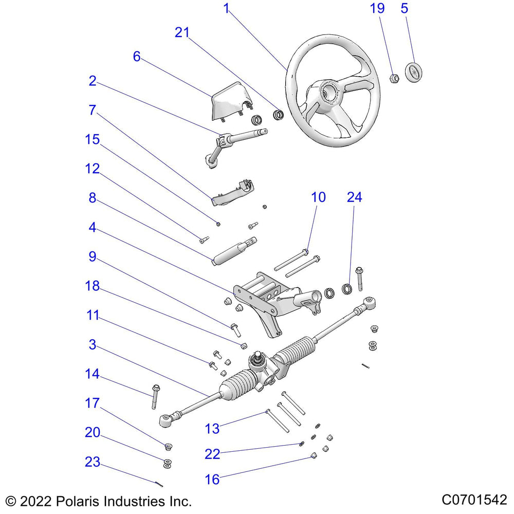 
                      
                        Polaris RZR Steering Wheel, 14 in., Genuine OEM Part 1823623, Qty 1
                      
                    
