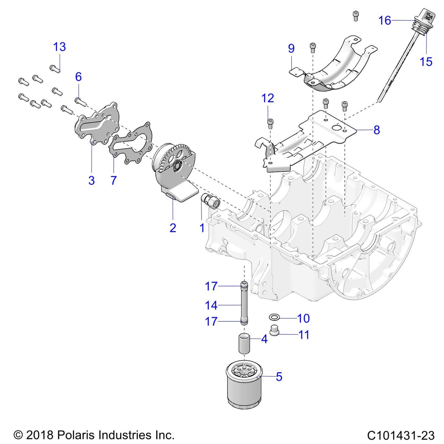 Polaris ATV Windage Plate, PTO, Genuine OEM Part 5257984, Qty 1